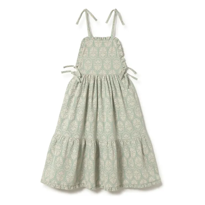 Robe Vintage Coton Bio | Vert amande- Image produit n°0
