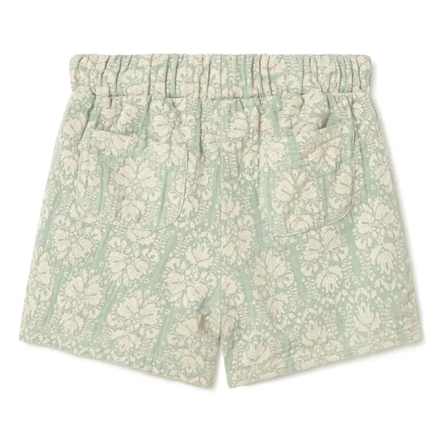 Pantalones cortos vintage de algodón orgánico  | Verde Almendra