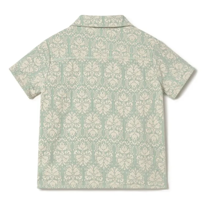 Chemise Vintage Coton Bio | Vert amande- Image produit n°2