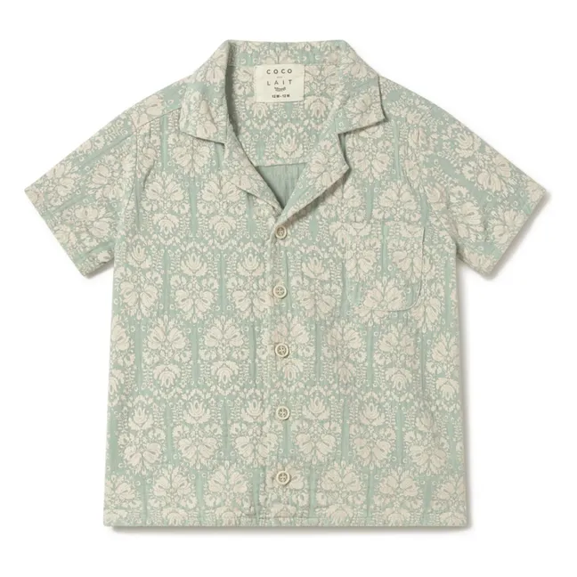 Camisa vintage de algodón orgánico | Verde Almendra