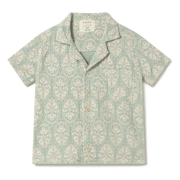 Chemise Vintage Coton Bio | Vert amande- Image produit n°0