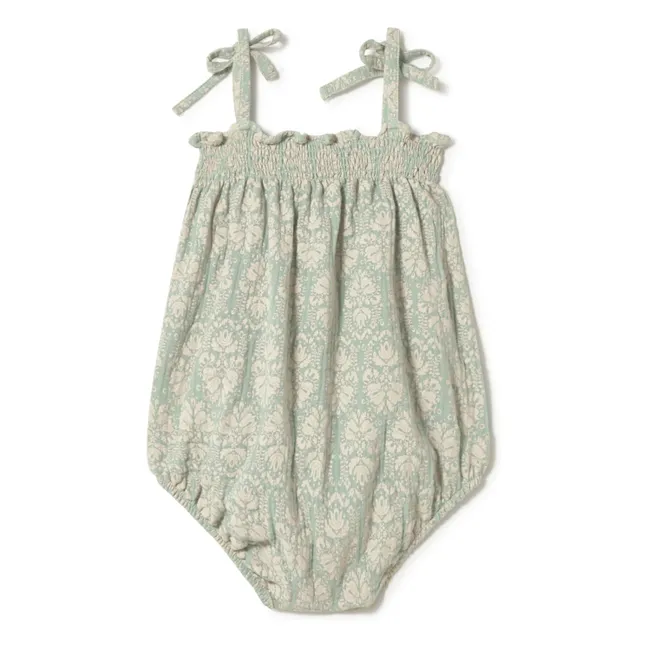 Barboteuse Vintage Coton Bio | Vert amande
