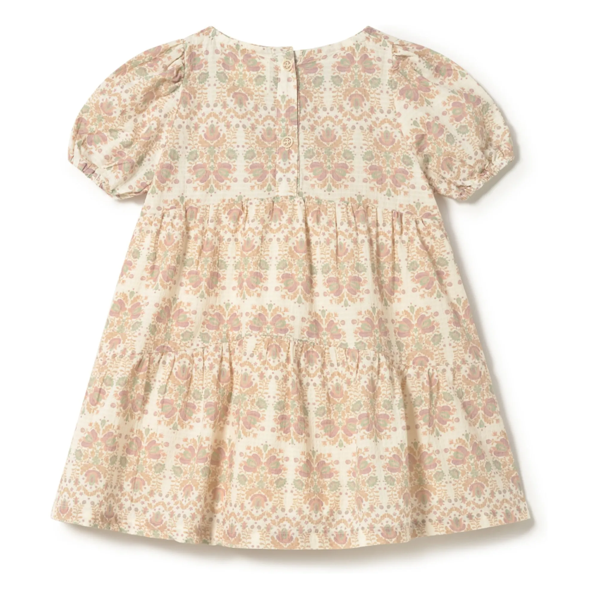 Robe Fleurs Coton Bio | Ecru- Image produit n°3