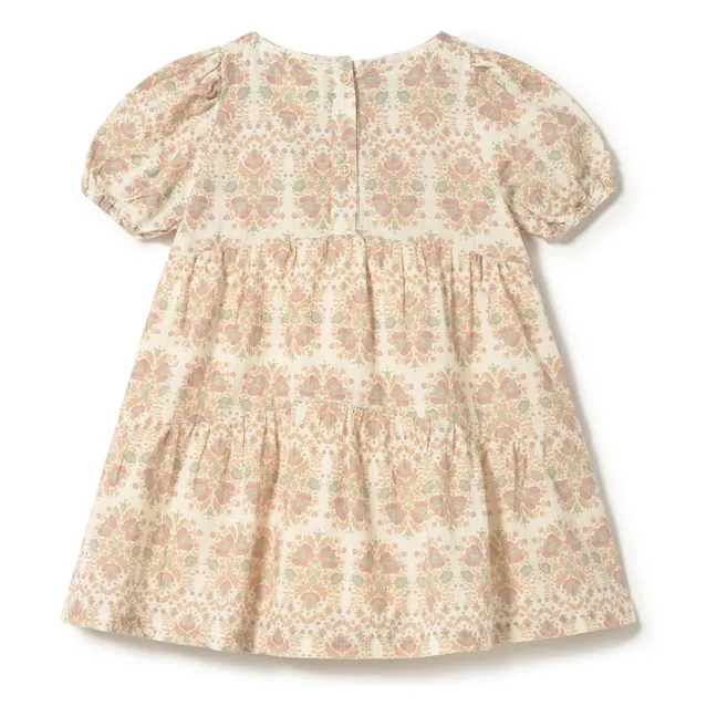 Kleid Blumen Bio-Baumwolle | Seidenfarben