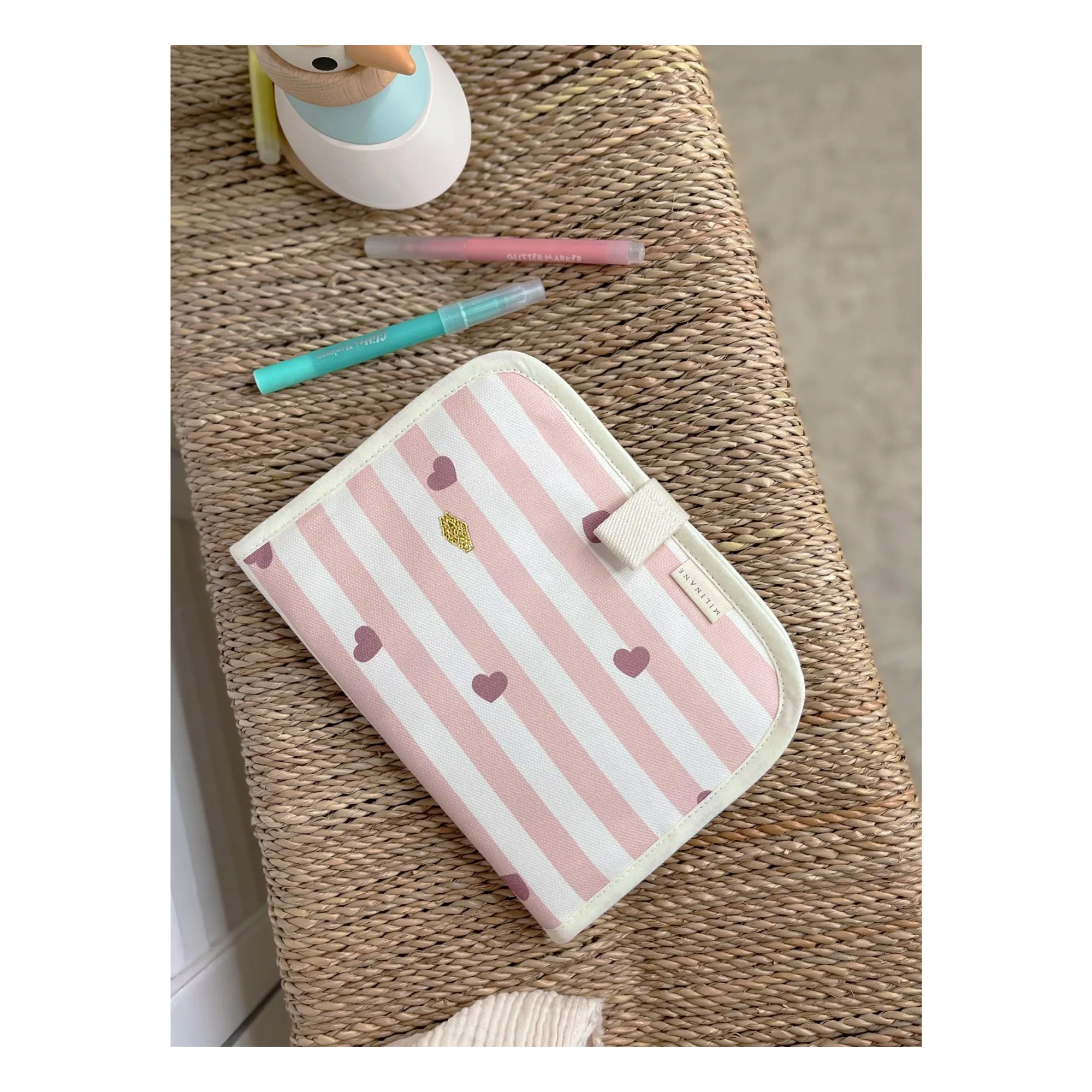 Protège carnet de santé Edgar | Rose pâle- Image produit n°1