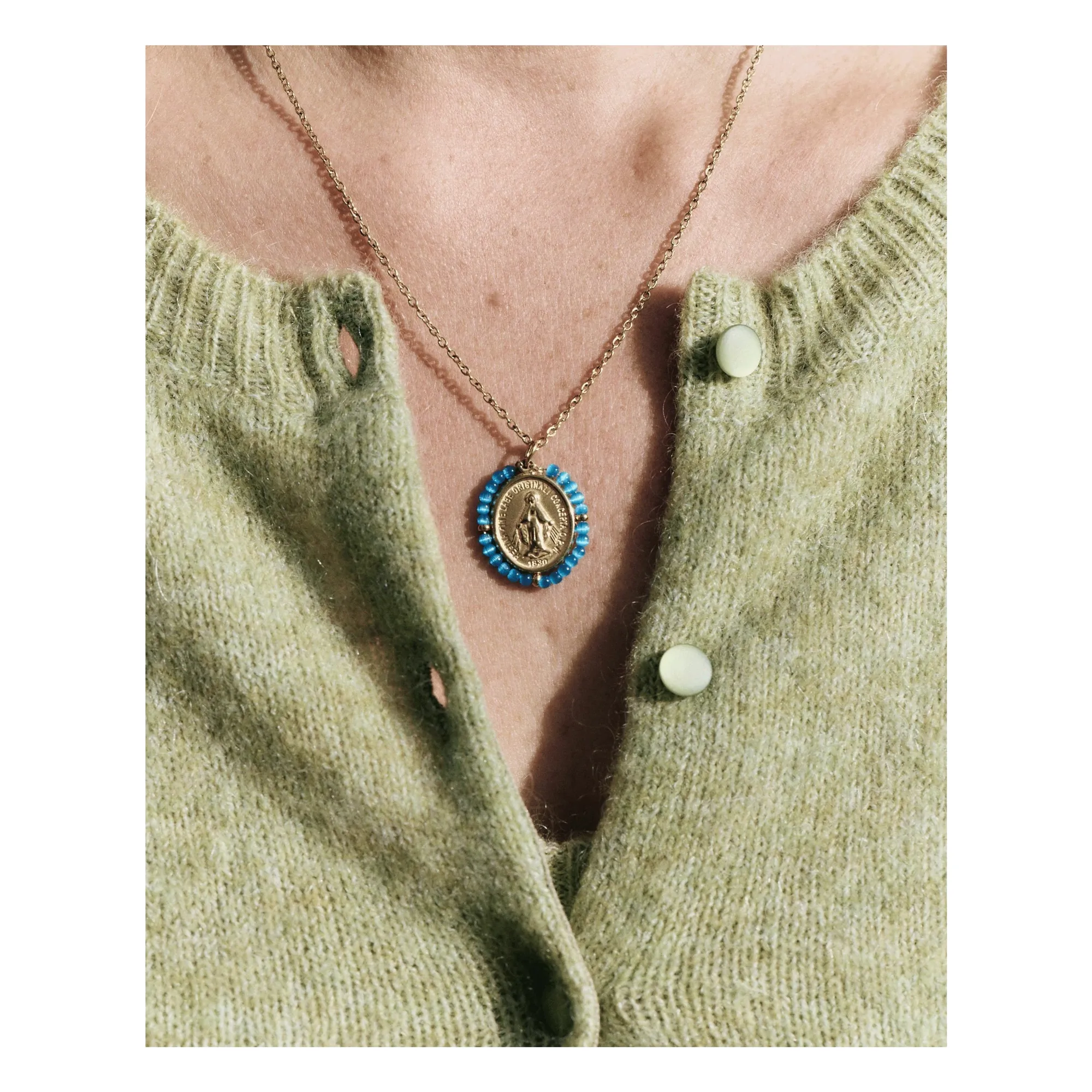 Collier Santa Maria Précieuse | Bleu Clair- Image produit n°1