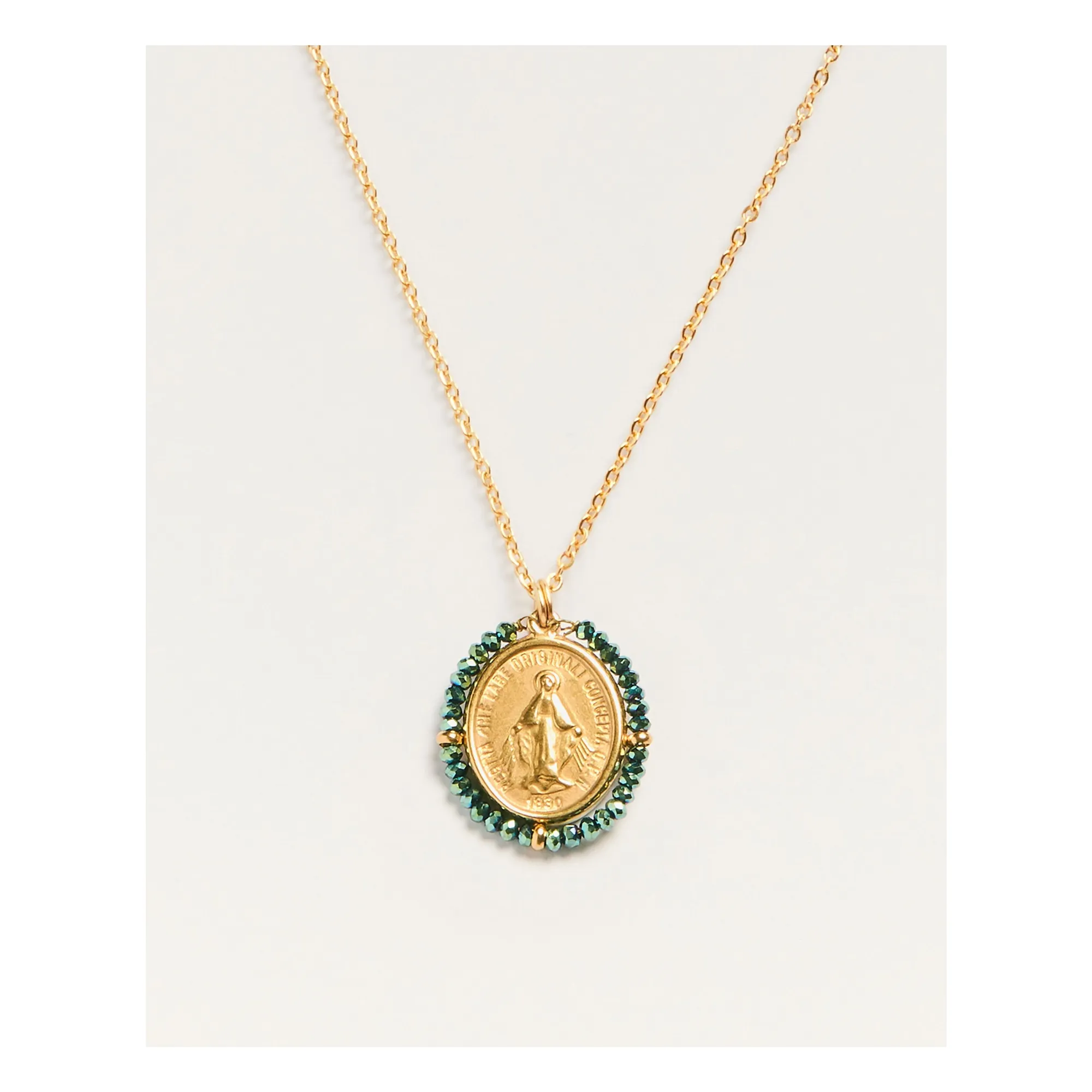 Palas Blue Green Santa Maria Shiny Necklace