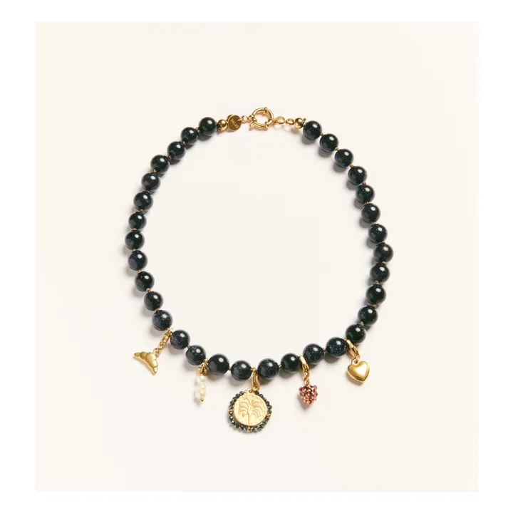 Collier French Toast | Bleu noir- Image produit n°0