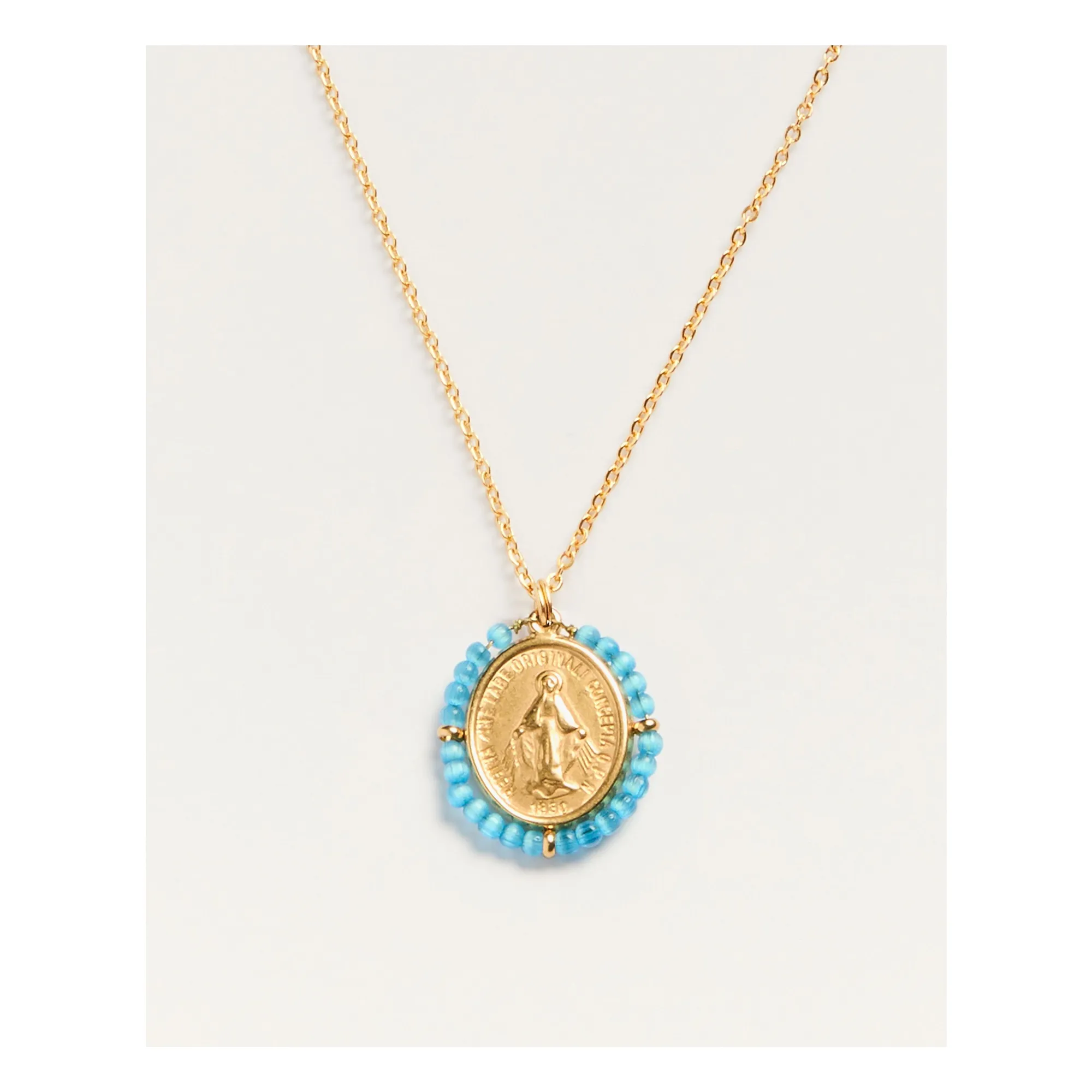 Collier Santa Maria Précieuse | Bleu Clair- Image produit n°0