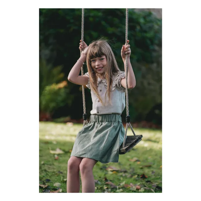 Adèle Linen Skirt | Vert Lichen