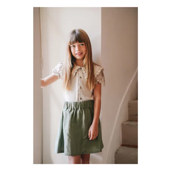 Adèle Linen Skirt | Vert Lichen