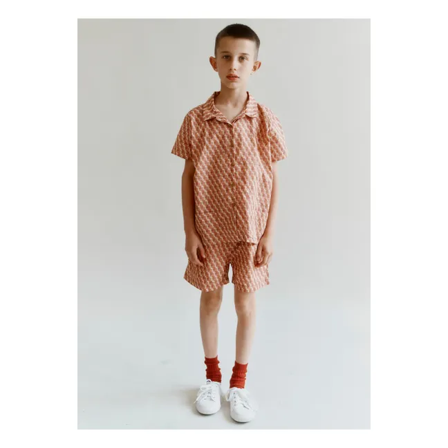 Conjunto de camisa y pantalón corto de bambú | Coral