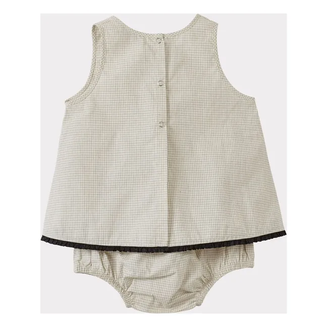 Ensemble Miran Top et Bloomer Vichy | Blanc
