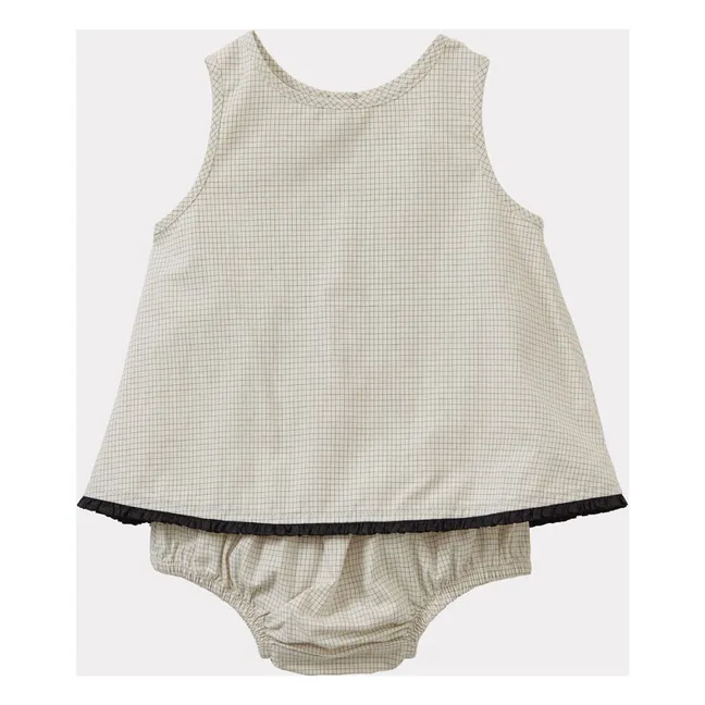 Conjunto Miran Top y Bloomer Vichy | Blanco