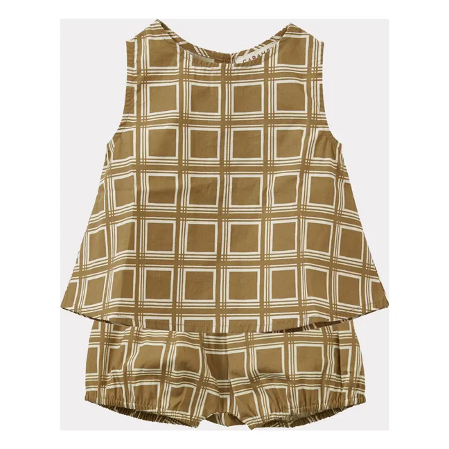 Ensemble Lettuce Top et Short | Marron