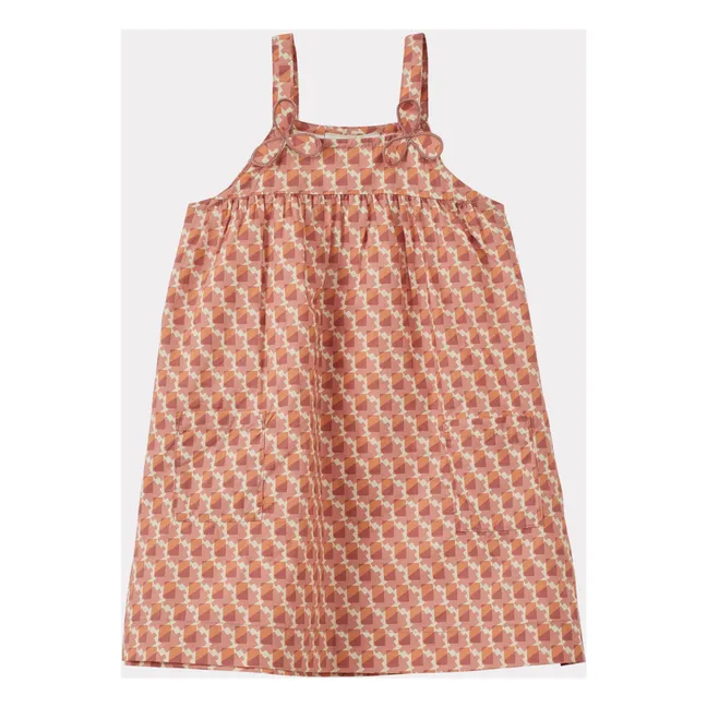 Kleid Ibera Kariert | Korallenfarben