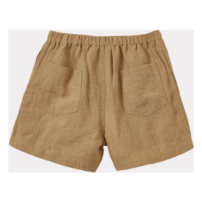 Conjunto de camisa y pantalón corto de bambú | Beige
