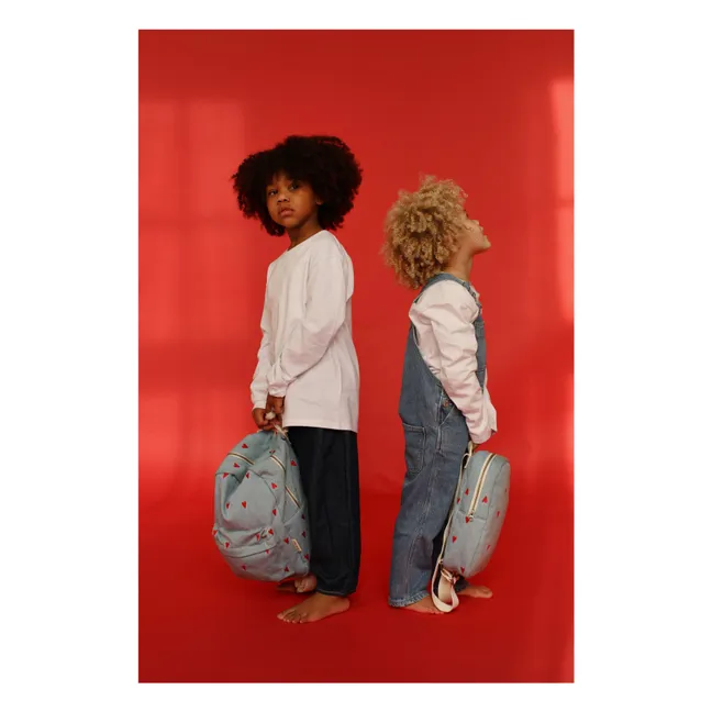Hearts Backpack | Denim