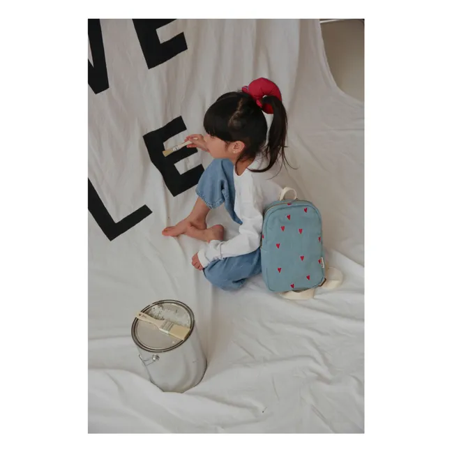 Hearts Backpack | Denim