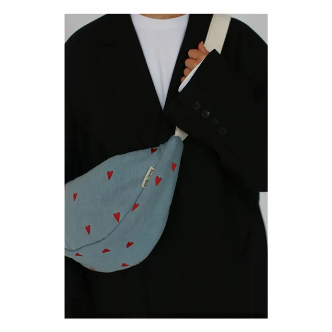 Marsupio Hearts | Demin