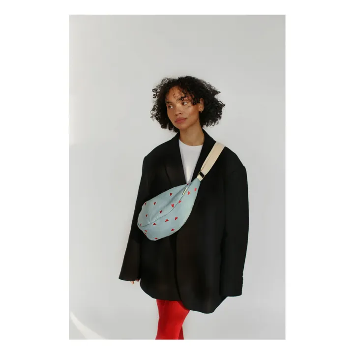 Sac banane Hearts | Denim- Image produit n°1