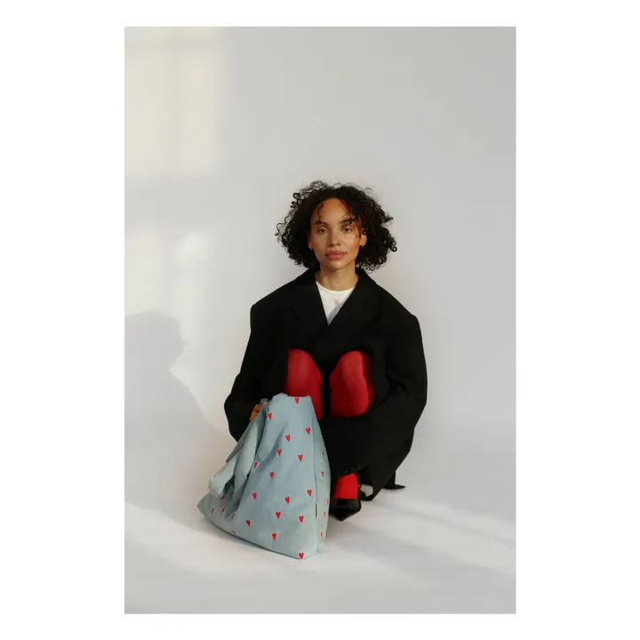 Sac mom-bag Hearts | Denim- Image produit n°2