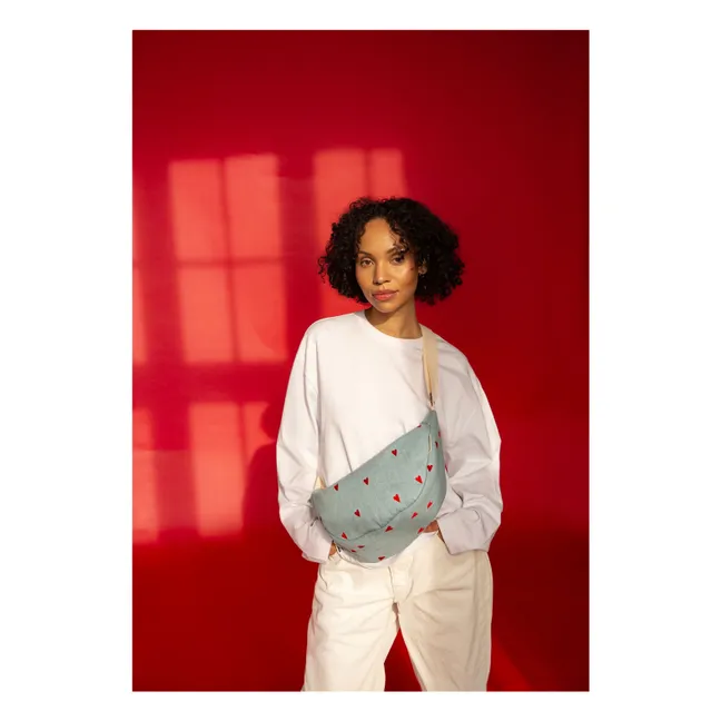 Hearts fanny pack | Denim