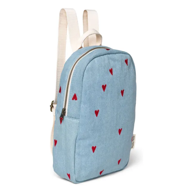 Hearts Backpack | Denim