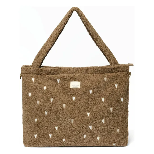 Wickeltasche Hearts | Braun