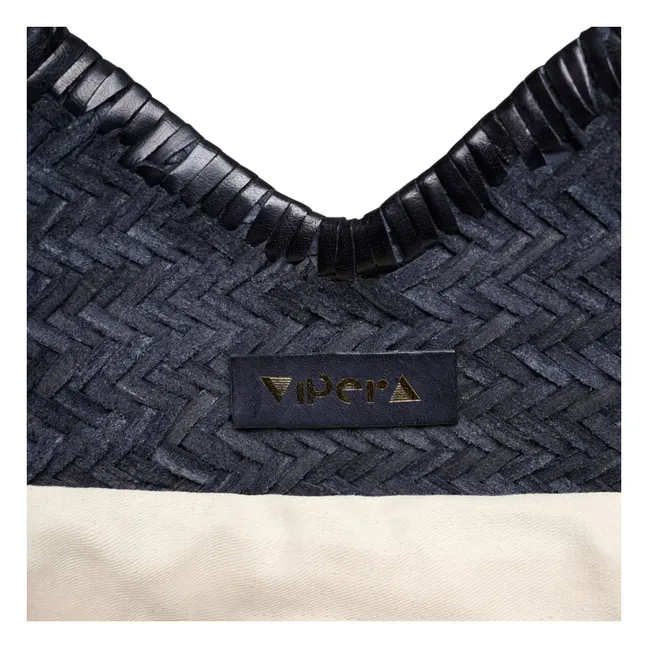 Einkaufstasche Neruda Leder | Navy