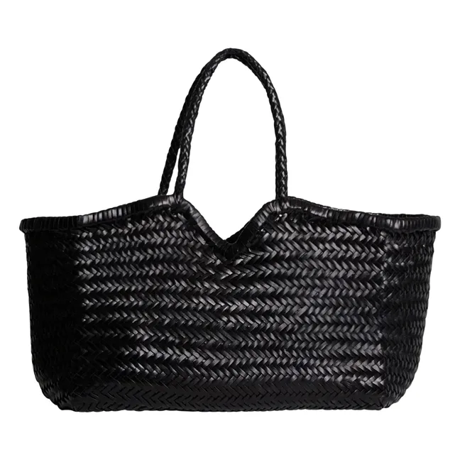 Neruda Bolsa de la compra de piel | Negro