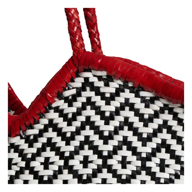 Neruda Shopping Bag Mosaico di pelle | Rosso
