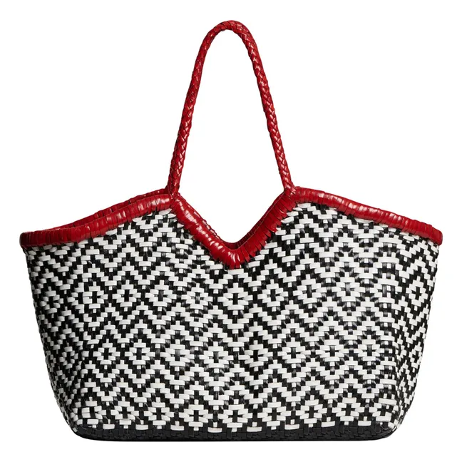 Neruda Shopping Bag Mosaico di pelle | Rosso