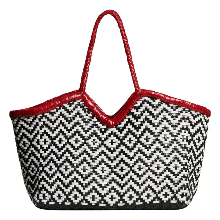 Cabas Neruda Cuir Mosaic | Rouge- Image produit n°0