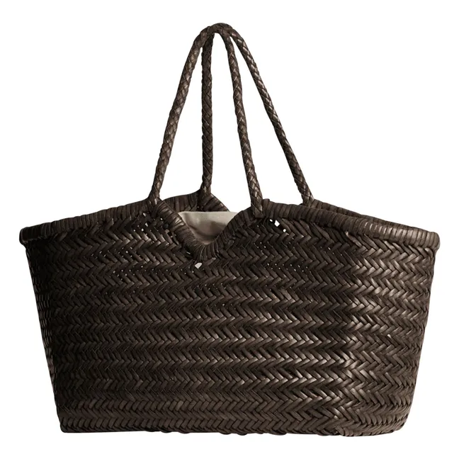 Neruda Bolsa de la compra de piel | Chocolate