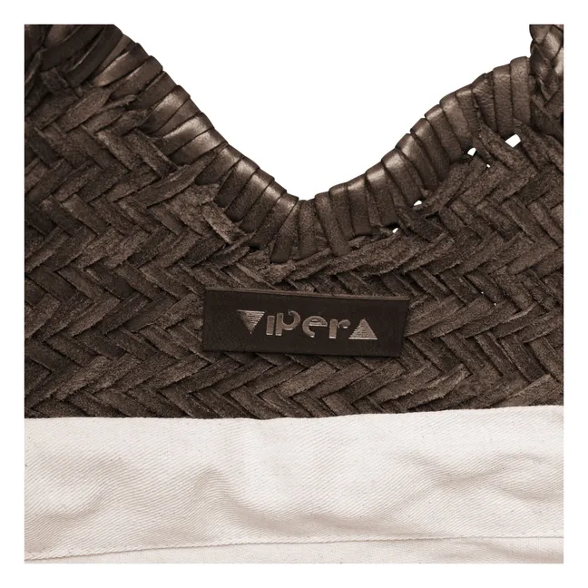 Neruda Bolsa de la compra de piel | Chocolate