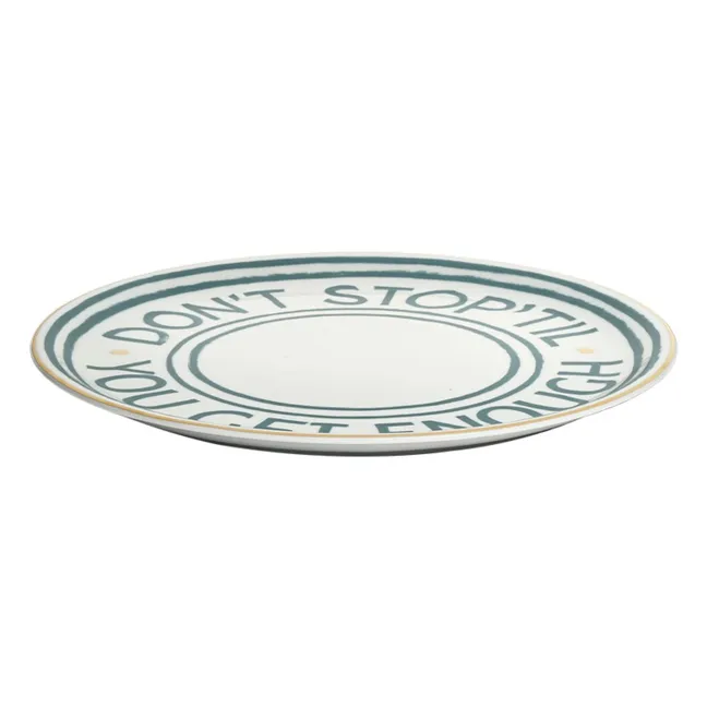 Assiette Don't Stop | Vert