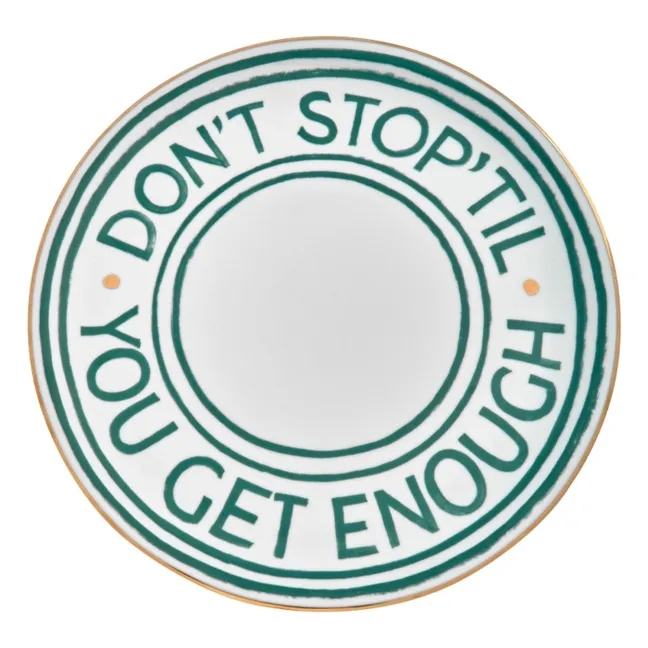 Assiette Don't Stop | Vert