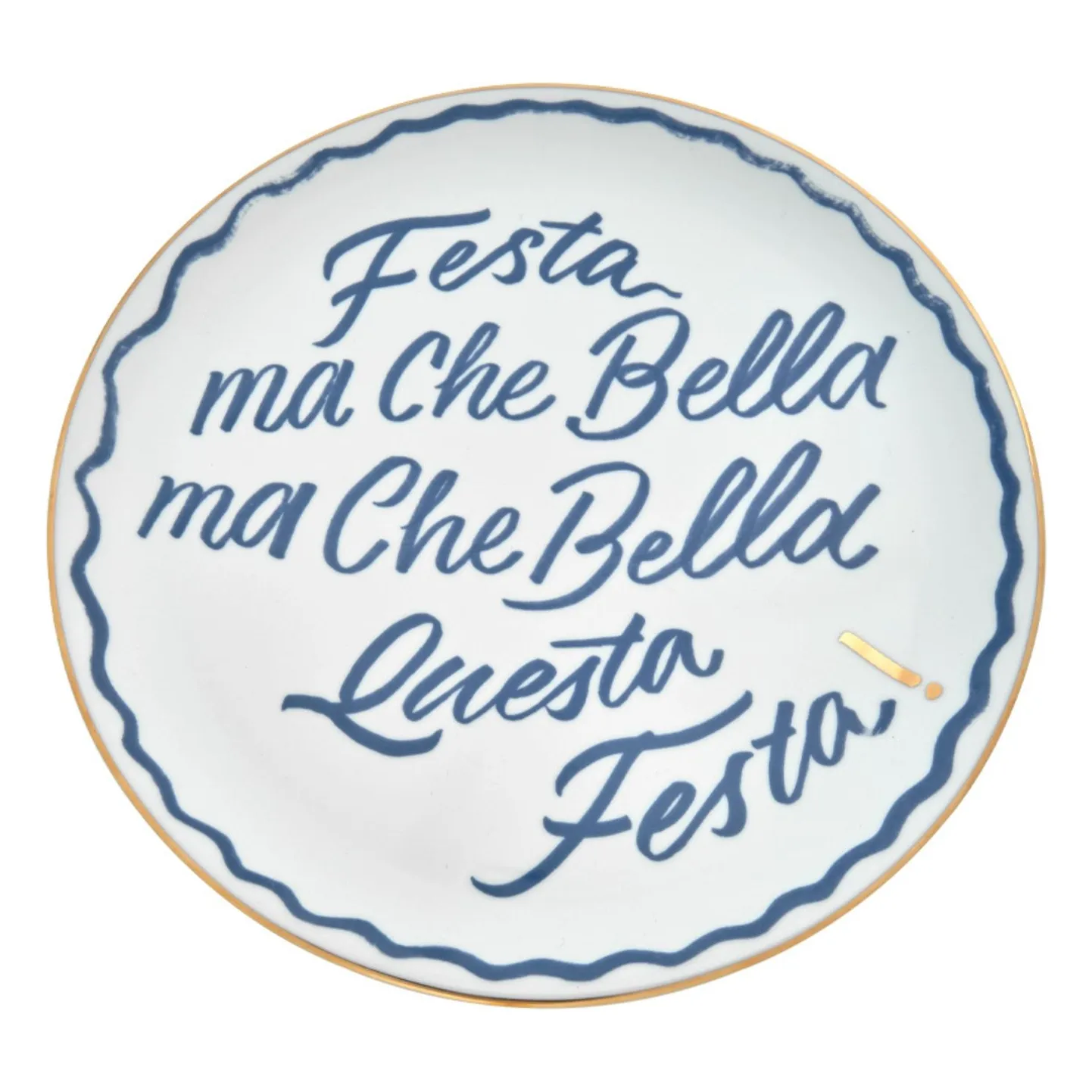 Bitossi Blue Festa Plate
