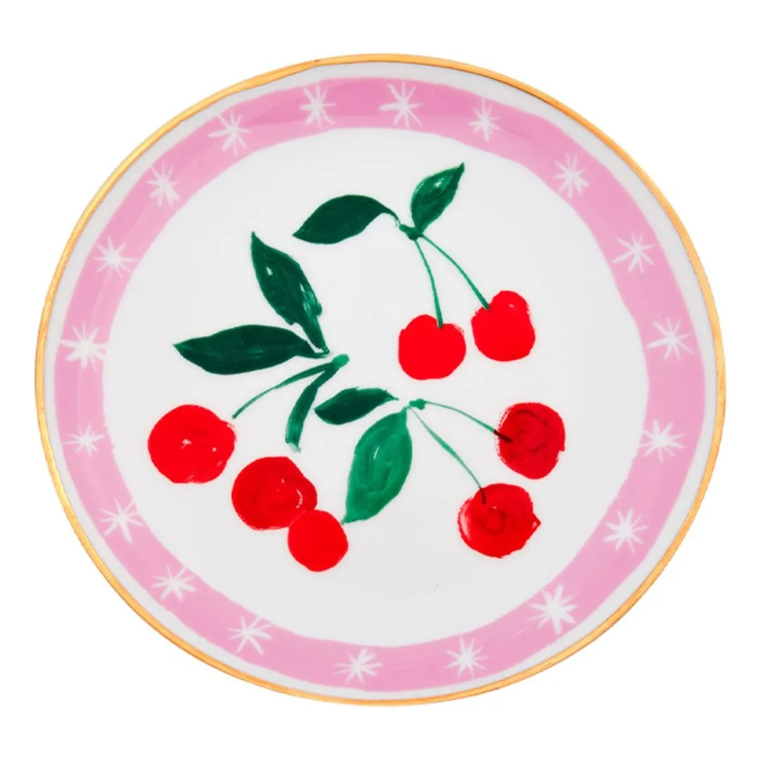 Bitossi Pink Con Amore Plate, Chiara Perano