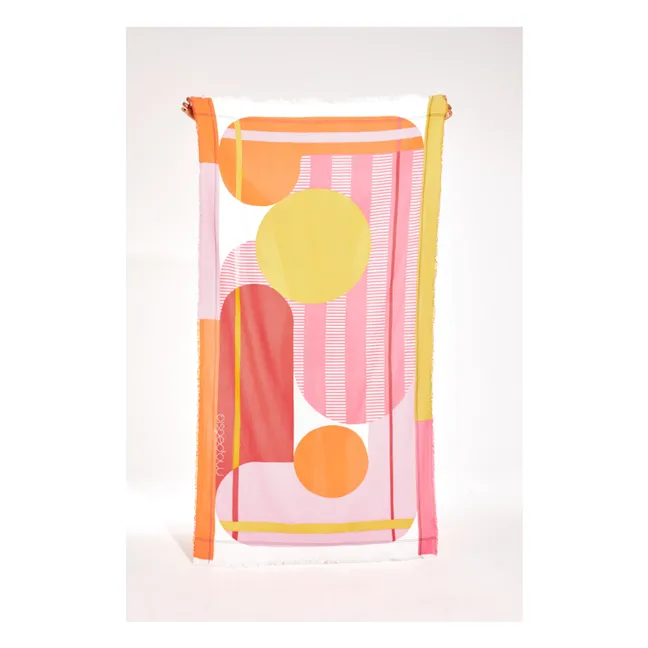 Abstract beach towel | Pink