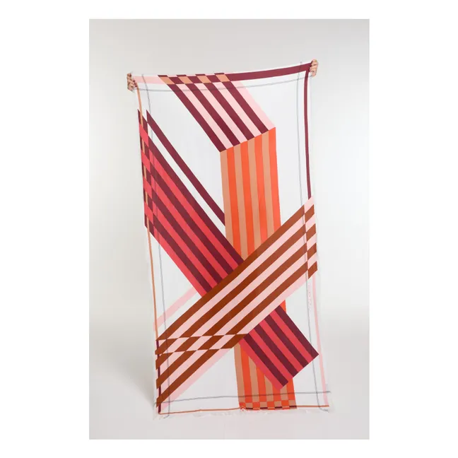 Shibuya beach towel | Coral