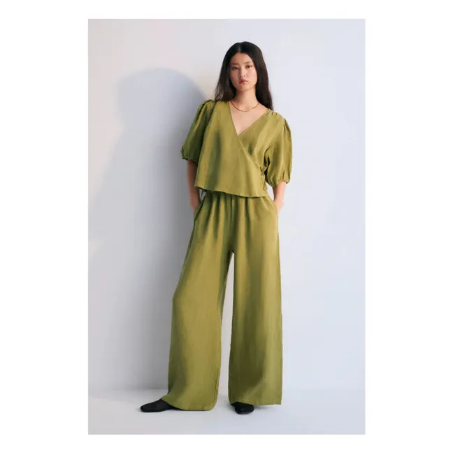 Pantalones de lino Hera - Colección Mujer | Verde oliva