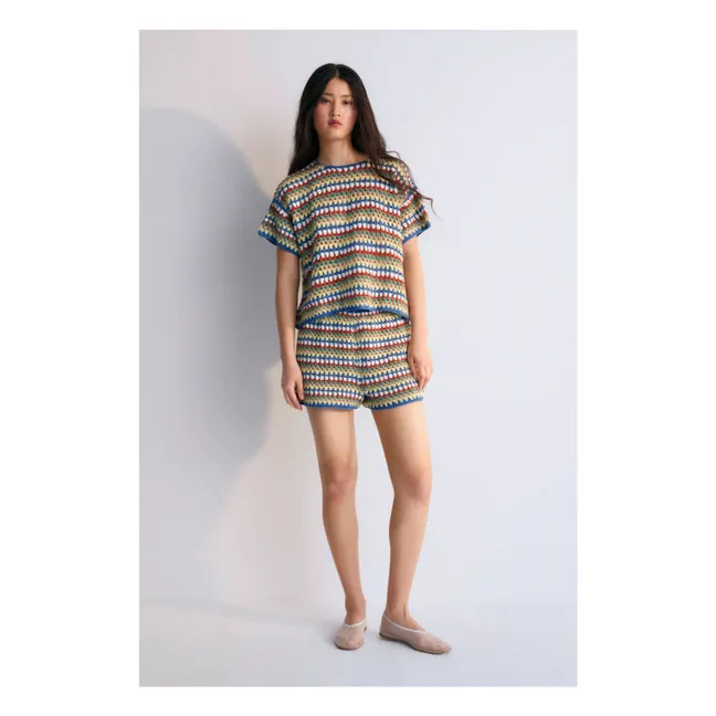 Jersey de ganchillo Serifos - Colección Mujer | Azul