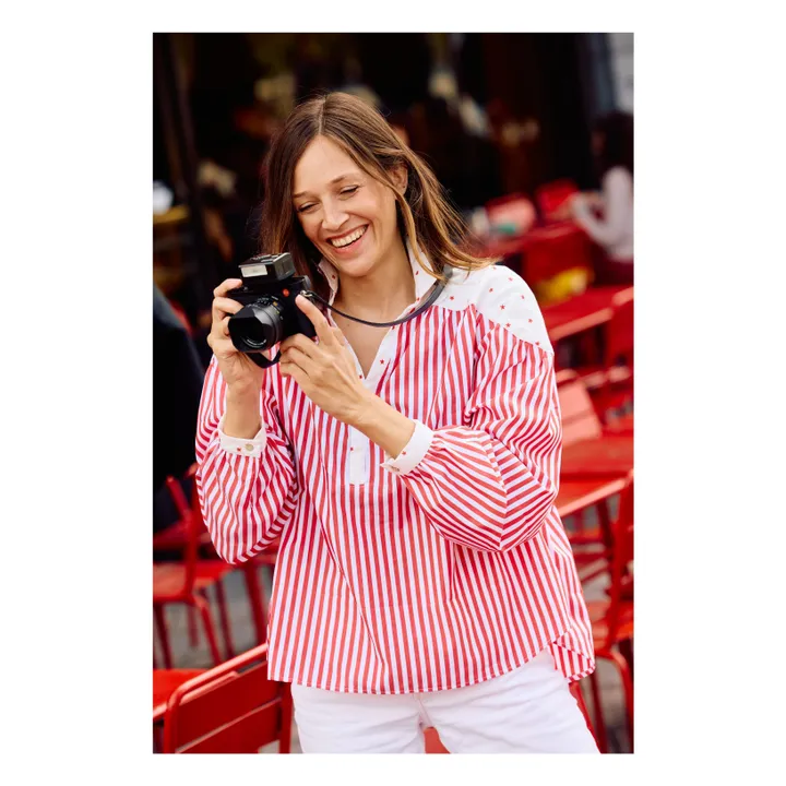 Blouse Iconic Sabrina | Rouge- Image produit n°0