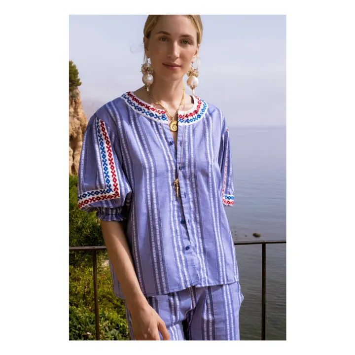Blouse Pietro | Bleu- Image produit n°0