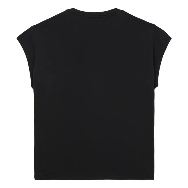 Sleeveless Jersey T-shirt | Black