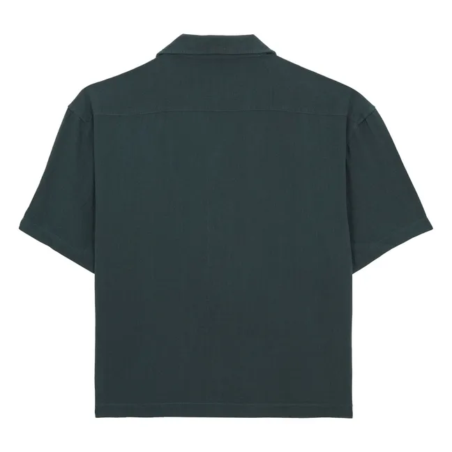Camisa relajada con textura | Verde