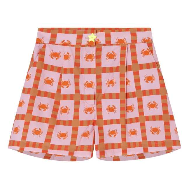 Pantalones cortos Star Crab Algodón orgánico | Rosa