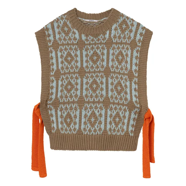 Ärmelloser Pullover Gusto | Beige